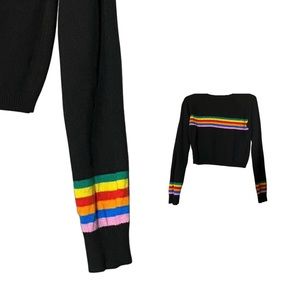 Rainbow Stripe Crop Top
